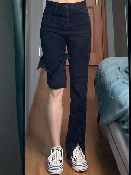 women's jeans denim pants thin high waist micro flared in summer spring and autumn straight loose floor wide leg, Blue
women's jeans denim pants thin high waist micro flared in summer spring and autumn straight loose floor wide leg, Blue