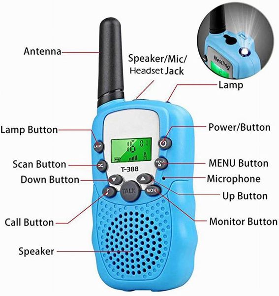 walkie talkie 2 pcs mini children kids radio t-388 0.5w uhf frequency portable two way birthday gift
walkie talkie 2 pcs mini children kids radio t-388 0.5w uhf frequency portable two way birthday gift