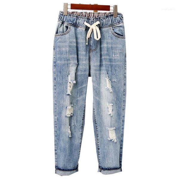 women's jeans plus size 5xl lady lace up hole boyfriend ripped for women long harem pants loose casual femme c55971, Blue
women's jeans plus size 5xl lady lace up hole boyfriend ripped for women long harem pants loose casual femme c55971, Blue