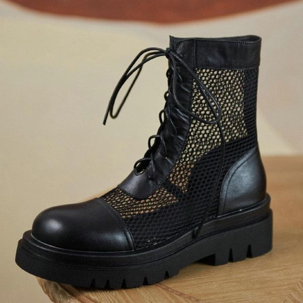 classic design women summer boots cross tied genuine leather high heels platform 2021 retro shoes woman, Black
classic design women summer boots cross tied genuine leather high heels platform 2021 retro shoes woman, Black