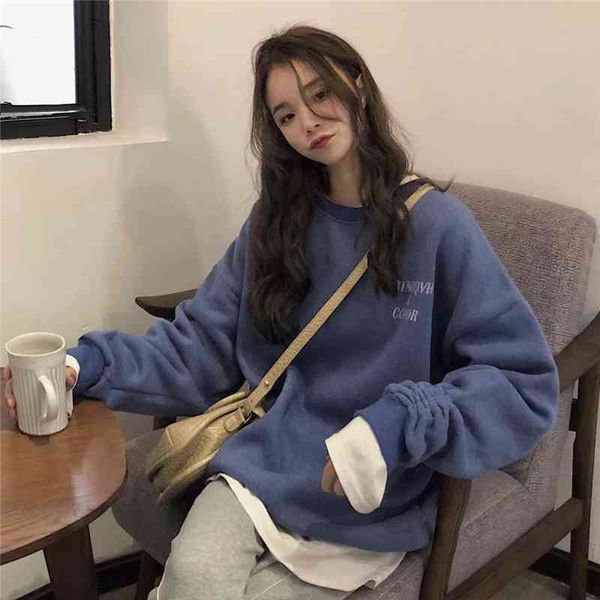 women's hoodies & sweatshirts korean style letter mode print female autumn long-necked frouxo pulse thin furry clothes 1s1k, Black
women's hoodies & sweatshirts korean style letter mode print female autumn long-necked frouxo pulse thin furry clothes 1s1k, Black