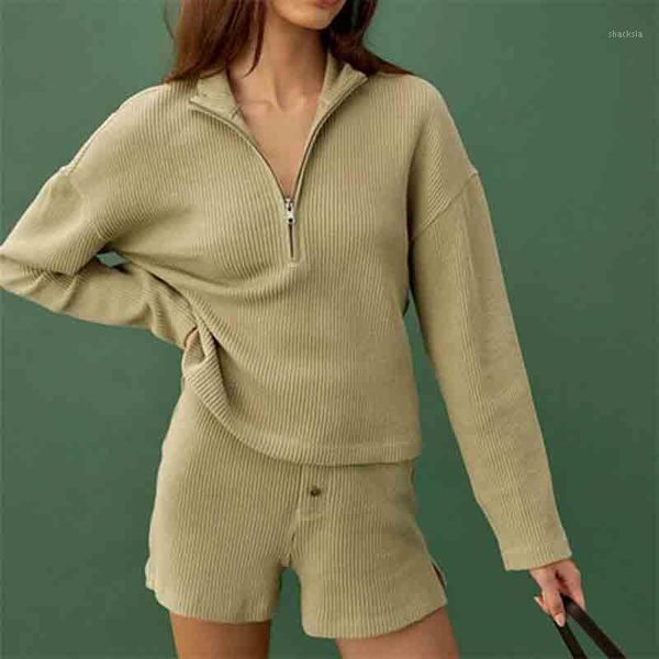 women's 2021 summer zipper long-sleeved slim high-waist shorts, two-piece suit tracksuits, Gray
women's 2021 summer zipper long-sleeved slim high-waist shorts, two-piece suit tracksuits, Gray