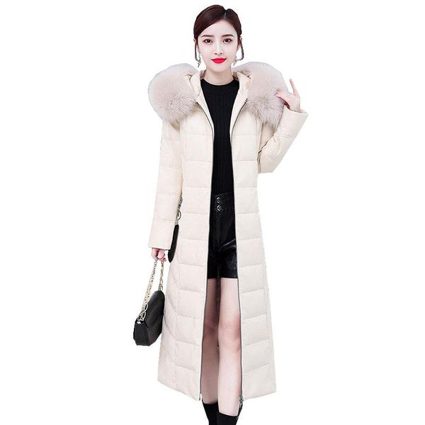 women's leather & faux women winter down jacket 2021 female add size slim long overcoat thick warm hooded fur collar sheepskin coat ok1, Black
women's leather & faux women winter down jacket 2021 female add size slim long overcoat thick warm hooded fur collar sheepskin coat ok1, Black