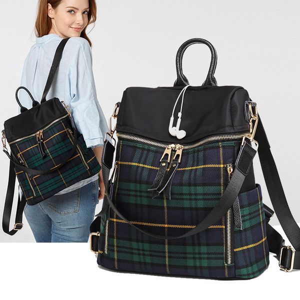 new color contrast check backpack for women 2021 spring and summer
new color contrast check backpack for women 2021 spring and summer