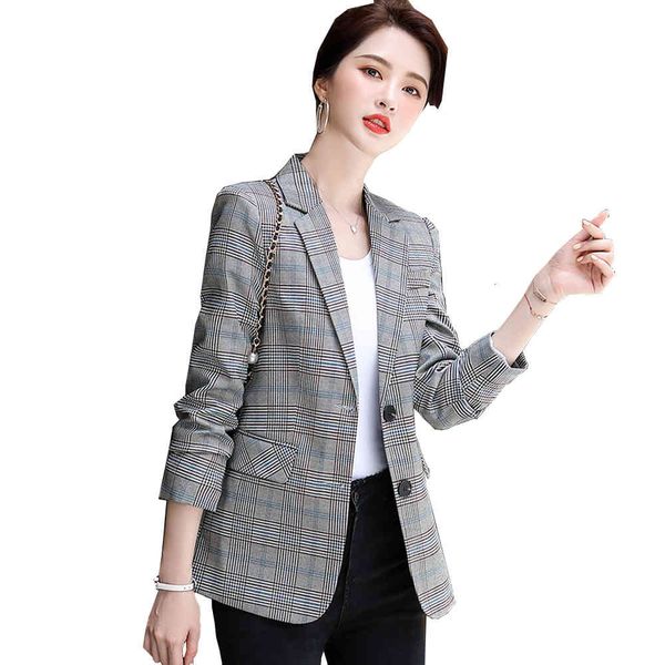 women's suits & blazers women gray blue khaki plaid single breasted blazer new arrival spring autumn s-4xl ladies jacket coat mqkt, White;black
women's suits & blazers women gray blue khaki plaid single breasted blazer new arrival spring autumn s-4xl ladies jacket coat mqkt, White;black