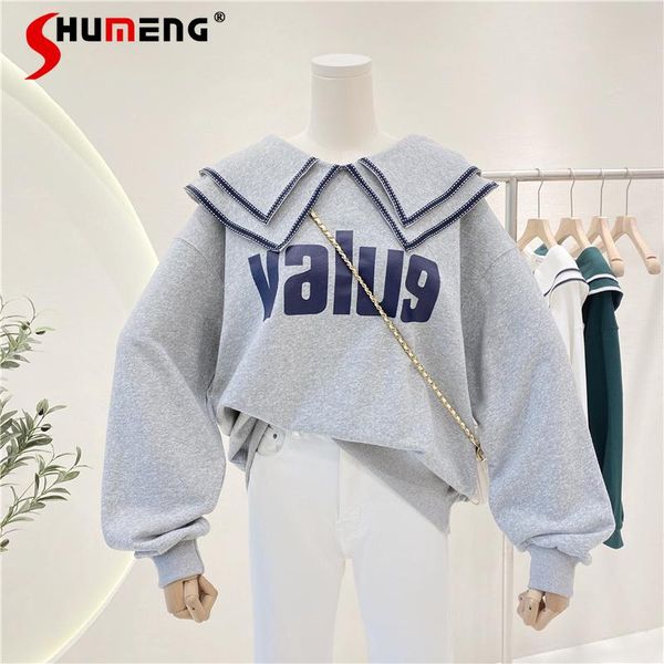 women's hoodies & sweatshirts 2021 fall ladiesw korean style ruffles collar sweatshirt fashion loose letters printed long sleeves hoodi, Black
women's hoodies & sweatshirts 2021 fall ladiesw korean style ruffles collar sweatshirt fashion loose letters printed long sleeves hoodi, Black