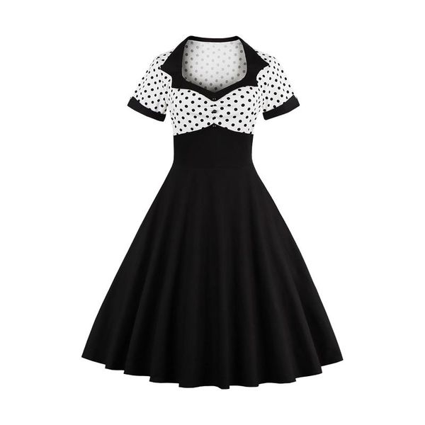 casual dresses 2021 summer dress sleeveless patchwork style 1950s vintage black white women party feminino rockabilly vestidos, Black;gray
casual dresses 2021 summer dress sleeveless patchwork style 1950s vintage black white women party feminino rockabilly vestidos, Black;gray