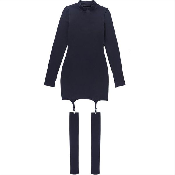 long sleeve suspender buckle women dresses club mini bodycon with stockings clothing black, Black;gray
long sleeve suspender buckle women dresses club mini bodycon with stockings clothing black, Black;gray