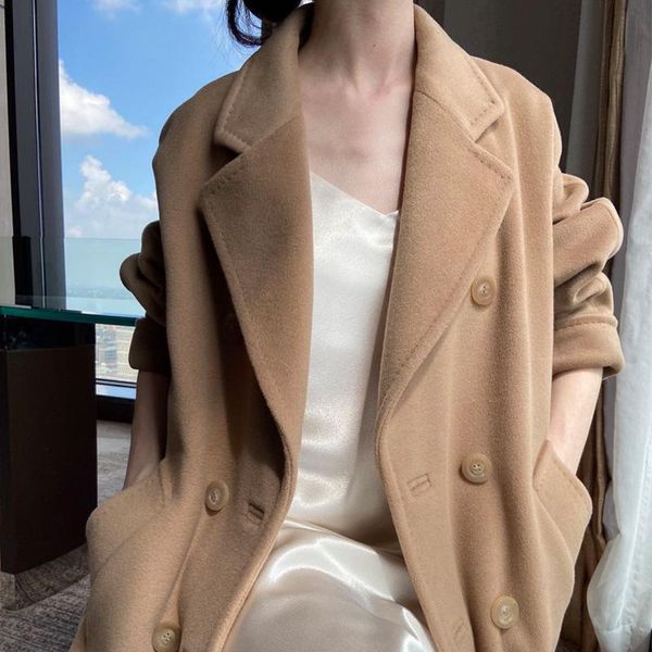 women's wool & blends m's classic 101801 double sided cashmere coat middle long high end woolen in autumn and winter 2021, Black
women's wool & blends m's classic 101801 double sided cashmere coat middle long high end woolen in autumn and winter 2021, Black
