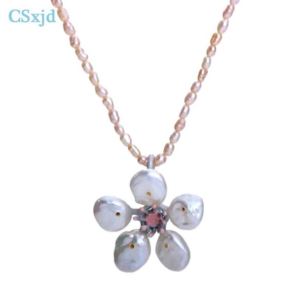 pendant necklaces csxjd shaped natural pearl cherry flower necklace vintage women's luxury jewelry, Silver
pendant necklaces csxjd shaped natural pearl cherry flower necklace vintage women's luxury jewelry, Silver