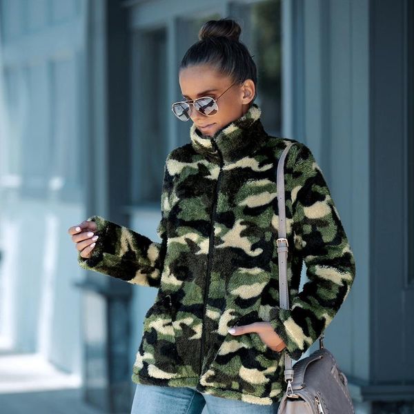 women's wool & blends army green camouflage fur coat 2021 winter warm double-sided velvet lapel long-sleeved woolen qn*, Black
women's wool & blends army green camouflage fur coat 2021 winter warm double-sided velvet lapel long-sleeved woolen qn*, Black