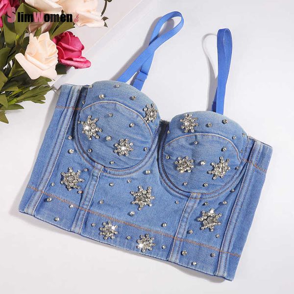 summer push up bras camisole bustiers streetwear korea sweet women pink corset denim crop with chest pad 210709, White
summer push up bras camisole bustiers streetwear korea sweet women pink corset denim crop with chest pad 210709, White