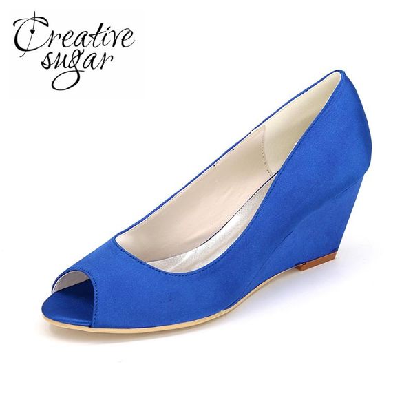 creativesugar ladies open toe wedges satin evening dress beach wedding bridal bridalmaids peep shoes purple blue silver red, Black
creativesugar ladies open toe wedges satin evening dress beach wedding bridal bridalmaids peep shoes purple blue silver red, Black