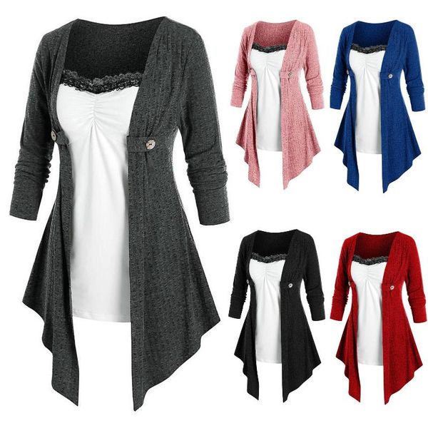 casual dresses women autumn winter long sleeve patchwork fake two piece irregular hem dress, Black;gray
casual dresses women autumn winter long sleeve patchwork fake two piece irregular hem dress, Black;gray