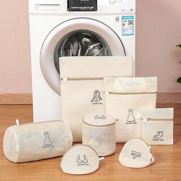 beige pink zippered mesh laundry bag polyester washing net for underwear sock machine pouch clothes bra bags
beige pink zippered mesh laundry bag polyester washing net for underwear sock machine pouch clothes bra bags
