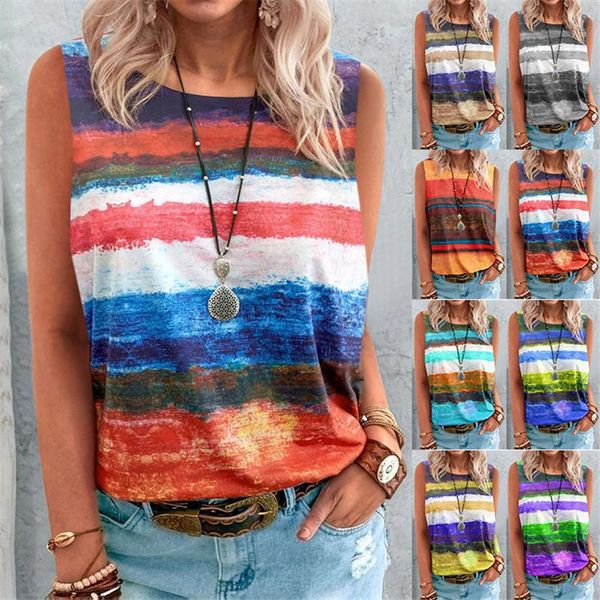 women's t-shirt 2021 summer european and american casual clothing gradient contrast vest top, White
women's t-shirt 2021 summer european and american casual clothing gradient contrast vest top, White