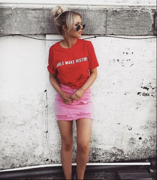 girls womens make history tee women harajuku aesthetics fashion tumblr graphic grunge t shirt streetwear femme outfits, White
girls womens make history tee women harajuku aesthetics fashion tumblr graphic grunge t shirt streetwear femme outfits, White