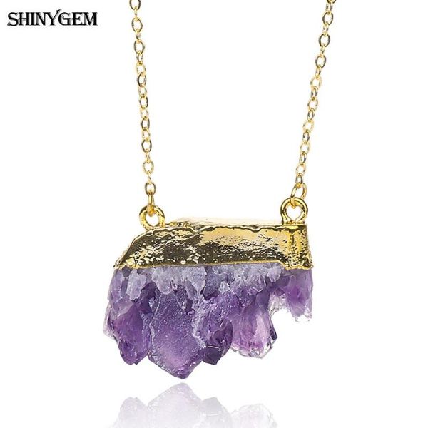 20-35mm natural amethysts cluster purple quartz pendant necklace reiki healing raw mineral energy crystal necklaces women man, Silver
20-35mm natural amethysts cluster purple quartz pendant necklace reiki healing raw mineral energy crystal necklaces women man, Silver