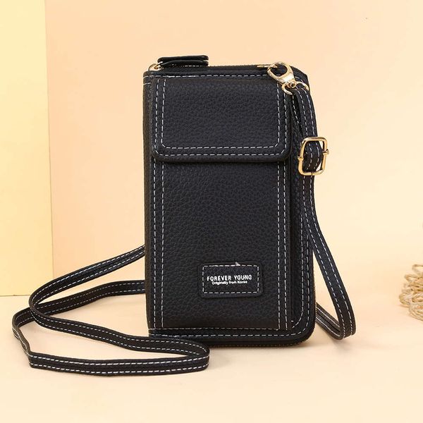 mobile phone bag for women's korean fashion pure color simple single shoulder cross carrying versatile multi card large capacity, Red;black
mobile phone bag for women's korean fashion pure color simple single shoulder cross carrying versatile multi card large capacity, Red;black