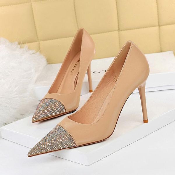 dress shoes fashion banquet high-heeled stiletto single women's shallow sparkle rhinestone tip summer, Black
dress shoes fashion banquet high-heeled stiletto single women's shallow sparkle rhinestone tip summer, Black