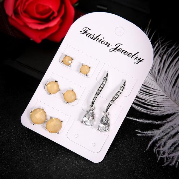 stud 4 pairs/set bijoux luxury yellow white crystal earrings for woman boucle d'oreille jewelry dazzling opal earring brincos, Golden;silver
stud 4 pairs/set bijoux luxury yellow white crystal earrings for woman boucle d'oreille jewelry dazzling opal earring brincos, Golden;silver