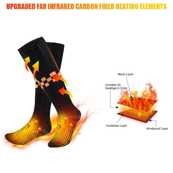 sports socks 5000mah winter heated thermosocks men's women's thermal heating foot warmer electric warm cyclingtrekking ski, Black
sports socks 5000mah winter heated thermosocks men's women's thermal heating foot warmer electric warm cyclingtrekking ski, Black