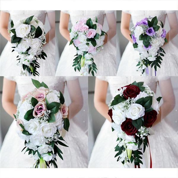 decorative flowers & wreaths bride waterfall wedding bouquet bridesmaid vintage rose flower marriage party supplies pink luxurious
decorative flowers & wreaths bride waterfall wedding bouquet bridesmaid vintage rose flower marriage party supplies pink luxurious