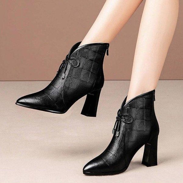 boots drop pointed women thick heel square autumn winter ankle high heels bow shoes, Black
boots drop pointed women thick heel square autumn winter ankle high heels bow shoes, Black