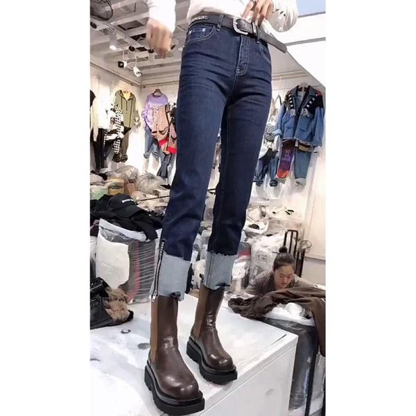 women's jeans woman pants zipper autumn high waist straight pantalones vaqueros mujer, Blue
women's jeans woman pants zipper autumn high waist straight pantalones vaqueros mujer, Blue