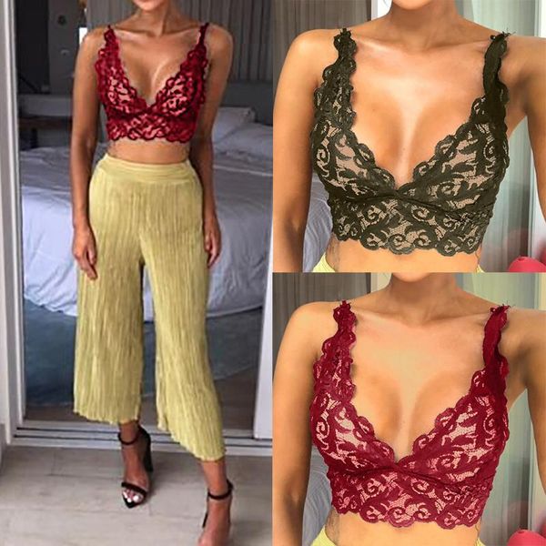 bras plus size women underwear vest crop ladies exquisite lace v-neck wireless bra lingerie female, Red;black
bras plus size women underwear vest crop ladies exquisite lace v-neck wireless bra lingerie female, Red;black