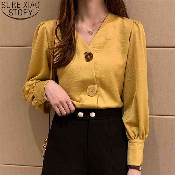 women vintage blouses v-neck long sleeve shirt solid casual korean lantern office lady clothes 10567 210506, White
women vintage blouses v-neck long sleeve shirt solid casual korean lantern office lady clothes 10567 210506, White