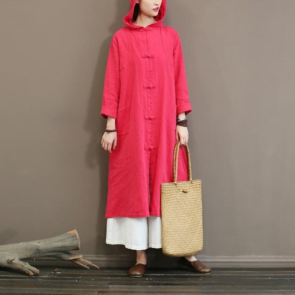women's trench coats women ramie retro hooded coat outwear ladies solid color vintage single breasted handmade button overcoat 2021, Tan;black
women's trench coats women ramie retro hooded coat outwear ladies solid color vintage single breasted handmade button overcoat 2021, Tan;black