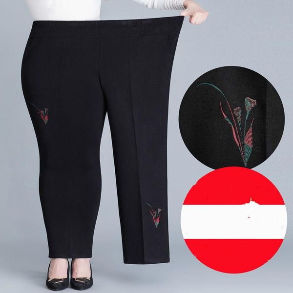 women's pants & capris middle aged and old women large size high waist leisure long trousers female korean embroidered print straight p, Black;white
women's pants & capris middle aged and old women large size high waist leisure long trousers female korean embroidered print straight p, Black;white