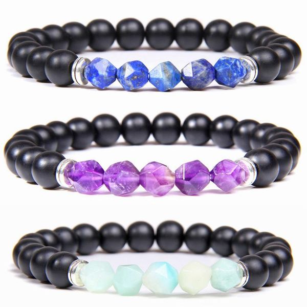 charm bracelets natural amethysts lapis lazuli amazonite agates beads bracelet faceted crystal stone for women men, Golden;silver
charm bracelets natural amethysts lapis lazuli amazonite agates beads bracelet faceted crystal stone for women men, Golden;silver
