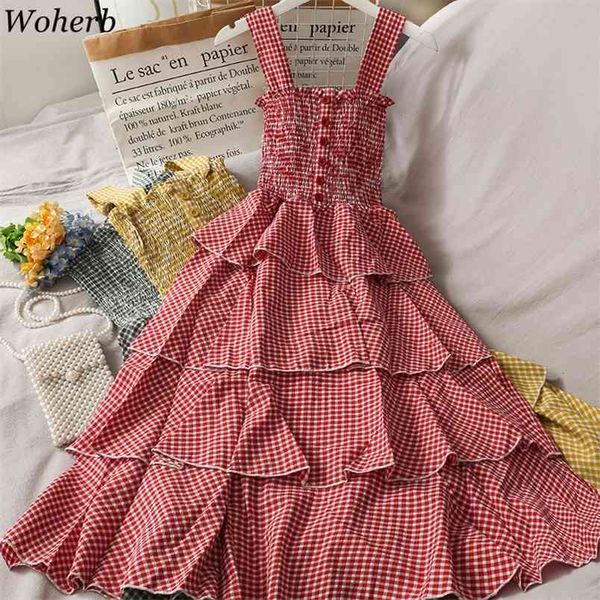 casual boho beach holiday plaid cake dress women summer elegant spaghetti strap ruffle robe femme vestidos 210519, Black;gray
casual boho beach holiday plaid cake dress women summer elegant spaghetti strap ruffle robe femme vestidos 210519, Black;gray