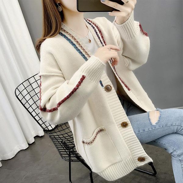 women's knits & tees knitted cardigan spring 2021 style korean sweater coat western early clothing, White
women's knits & tees knitted cardigan spring 2021 style korean sweater coat western early clothing, White