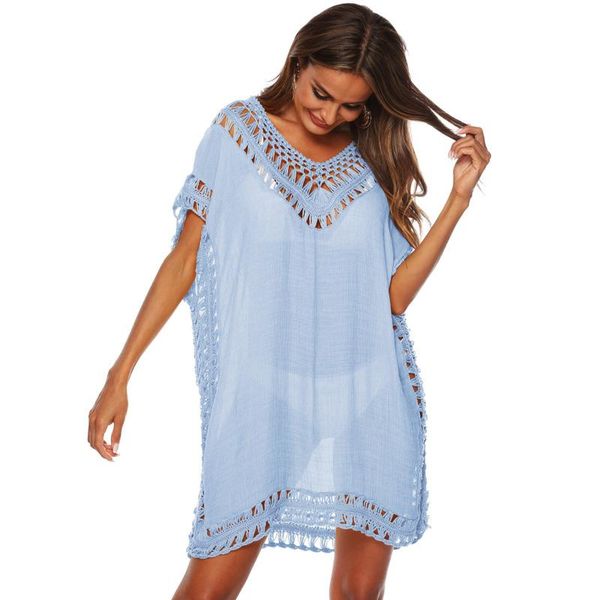 women's swimwear bikini cover up loose beach dress women tunic solid swimsuit hollow out summer beachwear cover-ups bathing suit, White;black
women's swimwear bikini cover up loose beach dress women tunic solid swimsuit hollow out summer beachwear cover-ups bathing suit, White;black