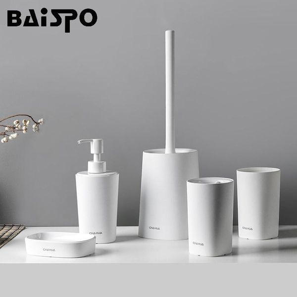 bath accessory set baispo 5pcs/set bathroom accessories sets home plastic toothbrush holder/soap dispenser/tumbler/soap dish/toilet brush
bath accessory set baispo 5pcs/set bathroom accessories sets home plastic toothbrush holder/soap dispenser/tumbler/soap dish/toilet brush
