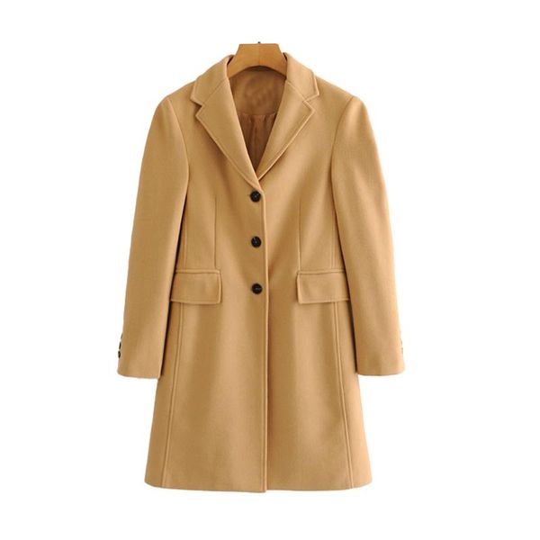women's wool & blends 2021 fashion solid color coat button casual retro long suit collar jacket autumn mujer, Black
women's wool & blends 2021 fashion solid color coat button casual retro long suit collar jacket autumn mujer, Black