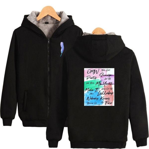 men's korean youth thickened cashmere cardigan sweater autumn winter hooded coat men's zipper, Black
men's korean youth thickened cashmere cardigan sweater autumn winter hooded coat men's zipper, Black
