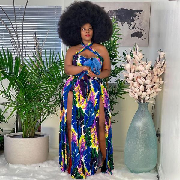 women's swimwear 2021 summer plus size digital printing halter neck split dress, White;black
women's swimwear 2021 summer plus size digital printing halter neck split dress, White;black