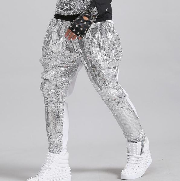 men's pants stage personality men sequins harem pant feet trousers singer dance rock fashion pantalon homme street novelty silver, Black
men's pants stage personality men sequins harem pant feet trousers singer dance rock fashion pantalon homme street novelty silver, Black