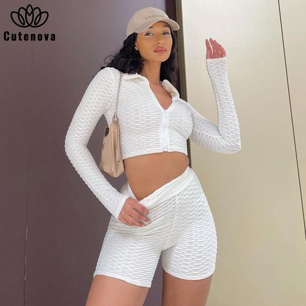 women's tracksuits cutenove casual suit summer 2021 lapel zipper crop solid color pants 2 piece set vetement femme outfits, Gray
women's tracksuits cutenove casual suit summer 2021 lapel zipper crop solid color pants 2 piece set vetement femme outfits, Gray