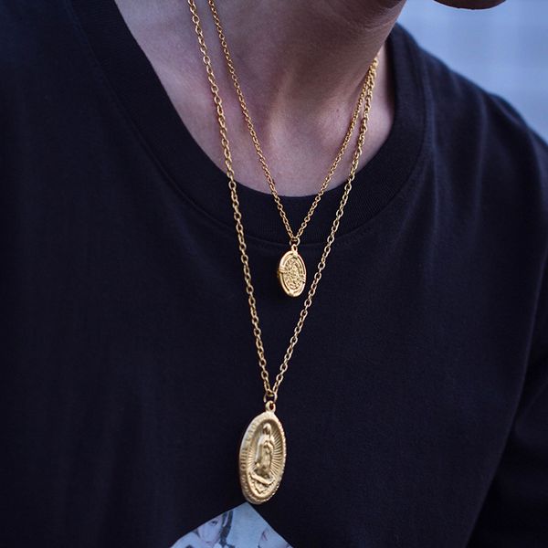 chaozhou virgin mary gold titanium steel necklace for men and women, Silver
chaozhou virgin mary gold titanium steel necklace for men and women, Silver