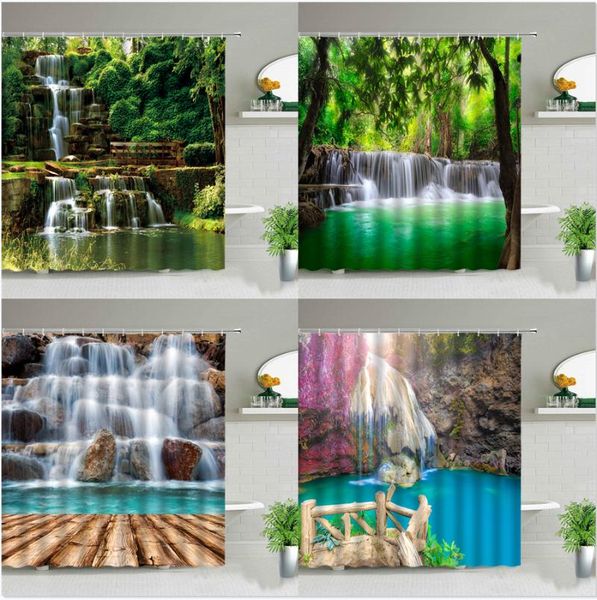 shower curtains waterfall spring landscape natural scenery waterproof curtain home bathroom decor polyester fabric with hooks
shower curtains waterfall spring landscape natural scenery waterproof curtain home bathroom decor polyester fabric with hooks