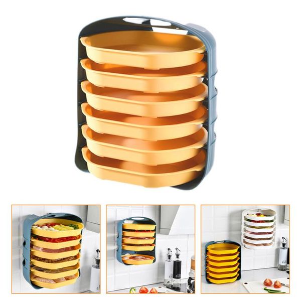 dishes & plates 1 set of kitchen draining rack with tray pot side wall