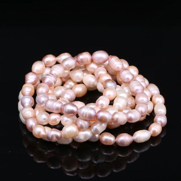 beaded, strands high-quality rice shape pearl bracelet temperament beads bangle for women glamour jewelry or christmas year gift 7-8mm, Black
beaded, strands high-quality rice shape pearl bracelet temperament beads bangle for women glamour jewelry or christmas year gift 7-8mm, Black