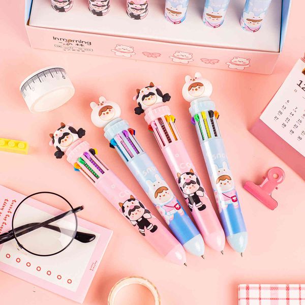 ten lovely color ball point pen girl cartoon multi-color push student stationery multifunctional hand account marking, Blue;orange
ten lovely color ball point pen girl cartoon multi-color push student stationery multifunctional hand account marking, Blue;orange