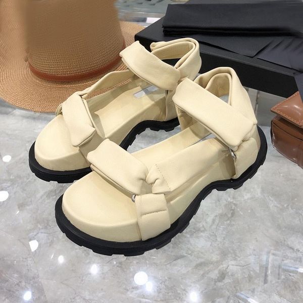 sandals flat thick sole casual summer soft real leather magic tape platform sandalias women comfortable vacation shoes 2021, Black
sandals flat thick sole casual summer soft real leather magic tape platform sandalias women comfortable vacation shoes 2021, Black