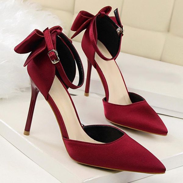 dress shoes women pointed toe thin high heels pumps ladies silk pump female buckle strap fashion bowknot party plus size, Black
dress shoes women pointed toe thin high heels pumps ladies silk pump female buckle strap fashion bowknot party plus size, Black